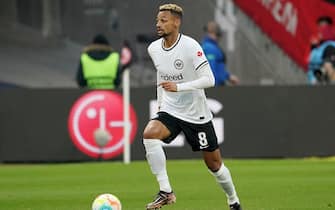 February 4th, 2023, Deutsche Bank Park, Frankfurt, GER, 1st FBL, Eintracht Frankfurt vs Hertha BSC Berlin, DFL regulations prohibit any use of photographs as image sequences and/or quasi-video. in the picture Djibril Sow (Frankfurt)