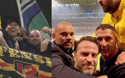 Materazzi e Sneijder scatenati in curva nel derby