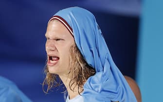 Manchester City's Erling Haaland on stage during the Treble Parade in Manchester. Manchester City completed the treble (Champions League, Premier League and FA Cup) after a 1-0 victory over Inter Milan in Istanbul secured them Champions League glory. Picture date: Monday June 12, 2023.