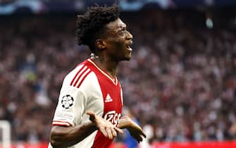 AMSTERDAM - (lr) Mohammed Kudus of Ajax celebrates 3-0 during the UEFA Champions League Group A match between Ajax Amsterdam and Rangers FC at the Johan Cruijff ArenA on September 7, 2022 in Amsterdam, Netherlands. ANP MAURICE VAN STEEN /ANP/Sipa USA
