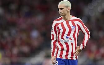 Antoine Griezmann of Atletico de Madrid during the UEFA Champions League match between Atletico de Madrid and Porto FC, Group B, played at Civitas Metropolitano Stadium on Sep 7, 2022 in Madrid, Spain. (Photo by Ruben Albarran / PRESSIN)