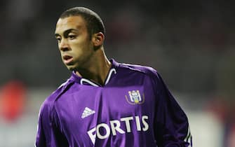 BREMEN, GERMANY - NOVEMBER 2:  Anthony Vanden Borre of Anderlecht during the UEFA Champions League match between Werder Bremen and RSC Anderlecht at The Weser Stadium on November 2, 2004 in Bremen, Germany.  (Photo by Stuart Franklin/Getty Images)
