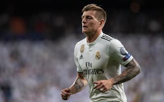 Toni Kroos  of Real Madrid during the match between Real Madrid and AFC Ajax Amsterdam of UEFA Champions League 2018-2019, Round of 16, 2nd leg, played at the Santiago Bernabeu Stadium. Madrid, Spain, 5 MAR 2019.
