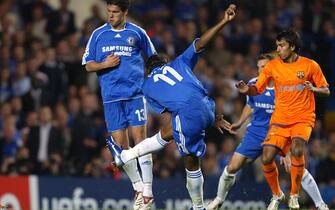 Chelsea's Didier Drogba scores the opening goal of the game  (Photo by Mike Egerton - PA Images via Getty Images)