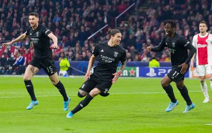 Nuñez fa volare il Benfica ai quarti, Ajax ko 1-0