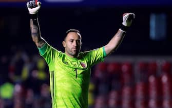 epa07659142 Colombian goalkeeper David Ospina celebrates a goal during the Copa America 2019 Group B soccer match between Colombia and Qatar, at Morumbi Stadium in Sao Paulo, Brazil, 19 June 2019.  EPA/Paulo Whitaker