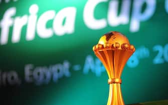 CAIRO, EGYPT - APRIL 8: Africa Cup of Nations trophy is seen ahead of the draw for the 2017 CAN qualifiers in Cairo. The CAF announced that Gabon will host the 2017 Africa Cup of Nations. (Photo by Haikel Hmima/Anadolu Agency/Getty Images)