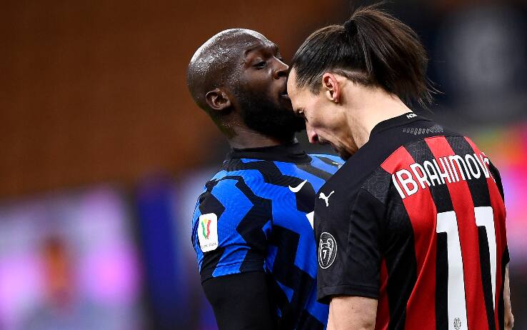 Ibra Lukaku Rissa Sfiorata Nel Derby Di Coppa Italia Sky Sport