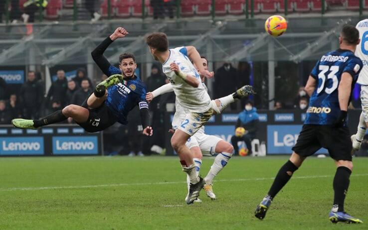 Coppa Italia, Inter-Empoli: il gol di Ranocchia. Foto | Sky Sport