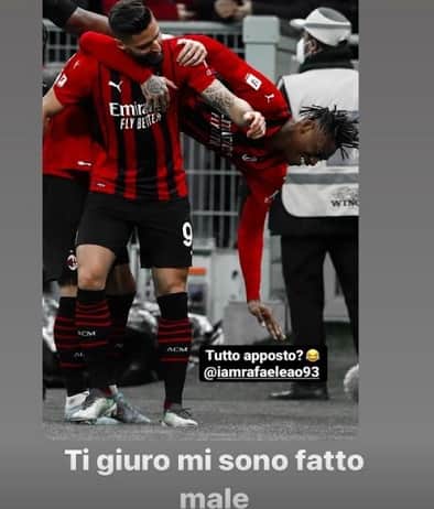 Il siparietto su Instagram tra Giroud e Leao