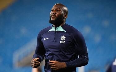 Foto Massimo Paolone/LaPresse 16 Gennaio 2023 - Riad, Arabia Saudita - sport, calcio - EA SPORTS Supercoppa italiana 2022/2023 - Allenamento Inter - Stadio Prince Faisal Nella foto: Romelu Lukaku (FC Internazionale Milano)
January 16, 2023 Riyadh, Saudi Arabia - sport, calcio - EA SPORTS Italian Supercup 2022/2023 Inter training - Prince Faisal Stadium. In the pic: Romelu Lukaku (FC Internazionale Milano)