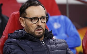 Getafe CF coach Jose Bordalas during the UEFA Europa League round of 32 second leg match between Ajax Amsterdam and Getafe CF at Johan Cruijff Arena on February 27, 2020 in Amsterdam, The Netherlands(Photo by ANP Sport via Getty Images)