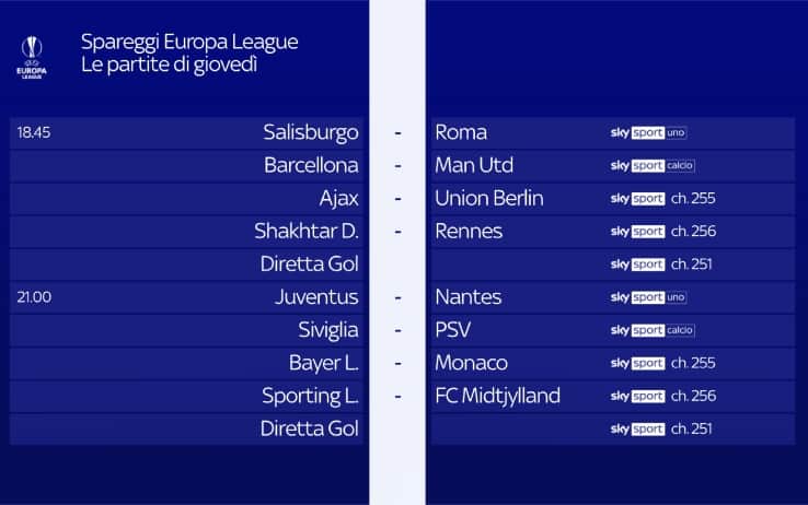Le partite di Europa League