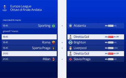 Il calendario degli ottavi di Europa League