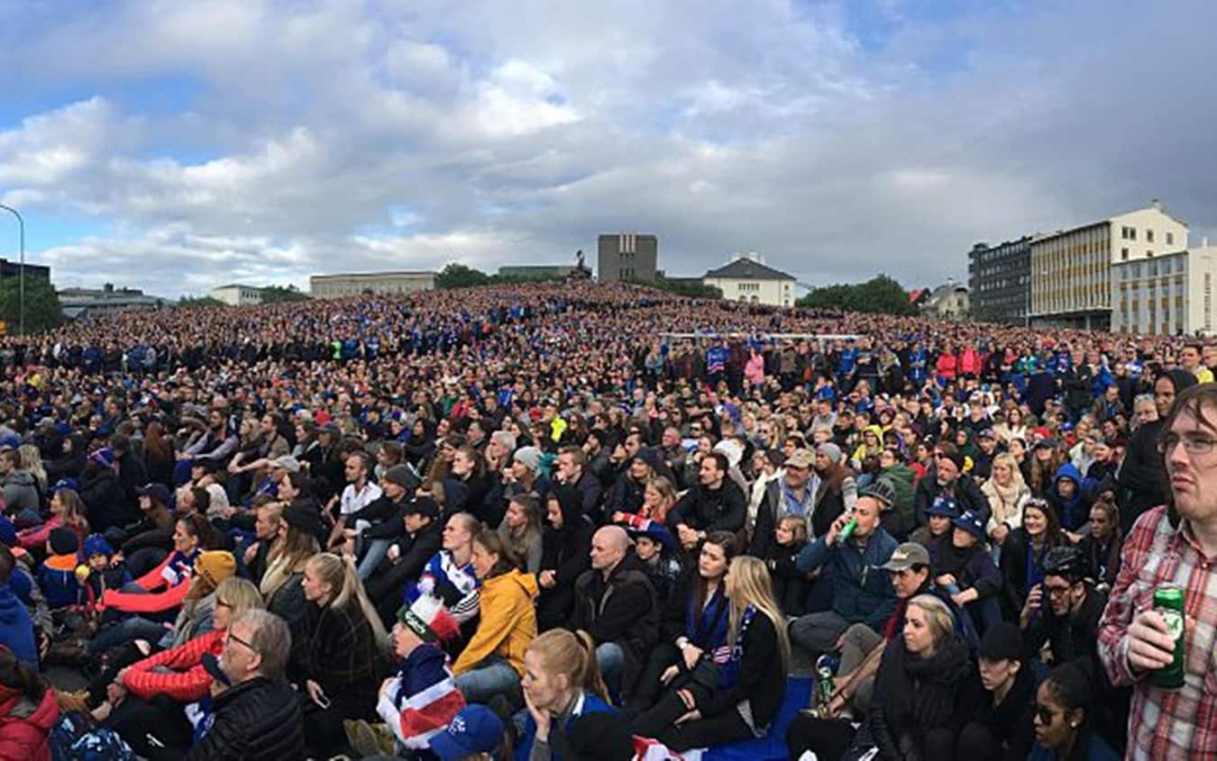 L'accoglienza degli "eroi" islandesi a Reykjavik