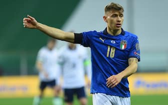 NicoloÌ€ Barella of Italy  in action during the Qualification Fifa World Cup 2022 soccer match Italy vs North Ireland in the Ennio Tardini stadium in Parma, Italy, 25 March 2021. Fotografo01