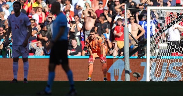 Unai Simon, l'autogol durante Croazia Spagna. FOTO | Sky Sport