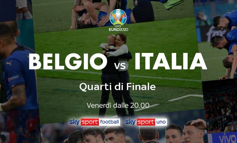 Belgio-Italia su Sky Sport