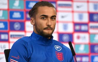England's Dominic Calvert-Lewin during a press conference at St George's Park, Burton upon Trent. Picture date: Saturday June 26, 2021.