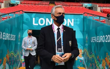 LONDON, ENGLAND - JUNE 25: President FIGC Gabriele Gravina looks on during walk about ahead of the Euro 2020 group/Ro16/QF/SF/Final match between Italy and Austria at Wembley Stadium on June 25, 2021 in London, England. (Photo by Claudio Villa/Getty Images)