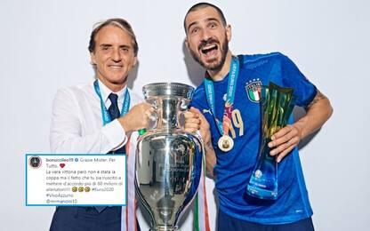 Bonucci ringrazia Mancini: "Hai unito l'Italia"