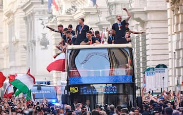Roma, Giro d\'Onore degli Azzurri per festeggiare la vittoria degli Europei 2020