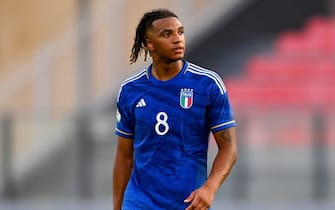 TA' QALI, MALTA - JULY 9: Cher N'dour of Italy during the UEFA European Under-19 Championship Finals 2022/23 group A match between Italy and Poland at the National Stadium on July 9, 2023 in Ta' Qali, Malta. (Photo by Seb Daly - Sportsfile/UEFA via Getty Images)