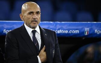 Italy's head coach Luciano Spalletti reacts during the UEFA Euro 2024 Group C qualification round match between Italy and North Macedonia at the Olimpico stadium in Rome, Italy, 17 November 2023. ANSA/RICCARDO ANTIMIANI