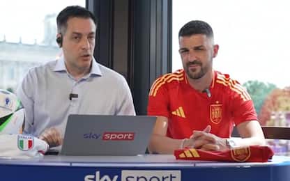 David Villa gioca Italia-Spagna in diretta a Sky