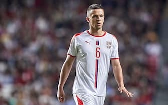 LISBON, PORTUGAL - MARCH 25:  Nemanja Maksimovic of Serbia looks on during the 2020 UEFA European Championships group B qualifying match between Portugal and Serbia at Estadio do Sport Lisboa e Benfica on March 25, 2019 in Lisbon, Portugal. (Photo by Quality Sport Images/Getty Images)