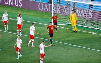 Alvaro Morata of Spain celebrates his goal during the UEFA Euro 2020, Group E football match between Spain and Poland on June 19, 2021 at La Cartuja stadium in Seville, Spain - Photo Joaquin Corchero / Spain DPPI / DPPI / LiveMedia