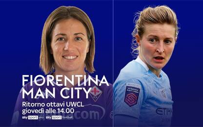 Fiorentina-Man. City, domani alle 14 LIVE su Sky