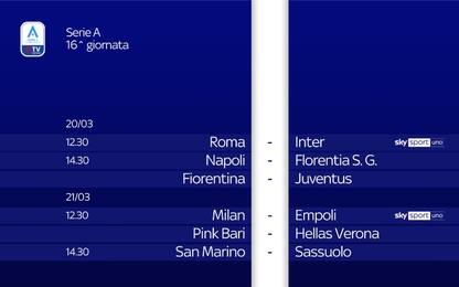 Serie A femminile, calendario e orari 16^ giornata