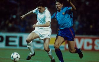 Barcelona's Gary Lineker (r) in action  (Photo by Peter Robinson - PA Images via Getty Images)