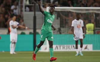 Saidou SOW of Saint Etienne goal during the French championship Ligue 1 football match between AS Saint-Etienne and LOSC Lille on August 21, 2021 at Geoffroy-Guichard stadium in Saint-Etienne, France - Photo Romain Biard / Isports / DPPI