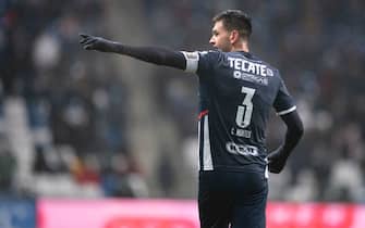 MONTERREY, MEXICO - JANUARY 22: CÃ©sar Montes #3 of Monterrey celebrates after scoring his teamâ  s second goal  during the 3rd round match between Monterrey and Cruz Azul as part of the Torneo Grita Mexico C22 Liga MX at BBVA Stadium on January 22, 2022 in Monterrey, Mexico. (Photo by Azael Rodriguez/Getty Images)