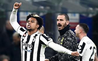 MILAN, ITALY - January 12, 2022: Weston McKennie of Juventus FC celebrates after scoring a goal during the Supercoppa Frecciarossa football match between FC Internazionale and Juventus FC. (Photo by Nicolò Campo/Sipa USA)