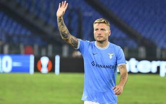 Ciro Immobile of S.S. LAZIO during the first day of UEFA Europa League Group F match between S.S. Lazio and Feyenoord at Olimpico Stadium on September 8, 2022 in Rome, Italy.