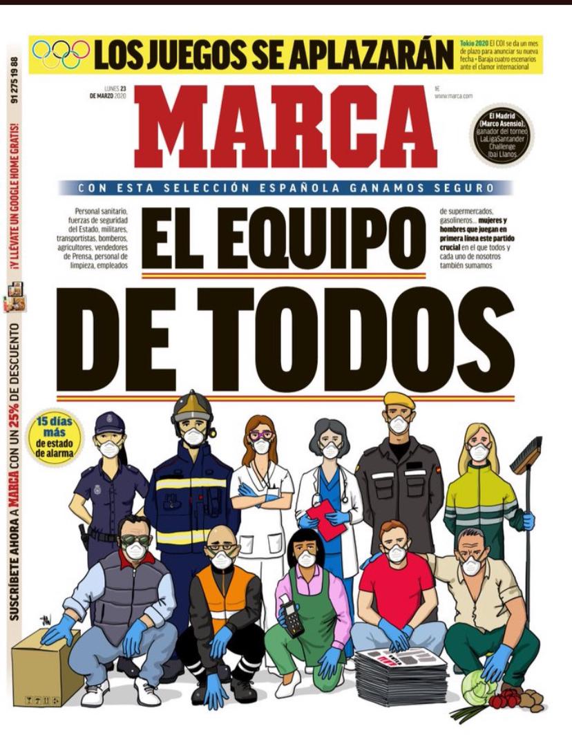 Prima pagina di Marca