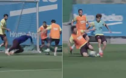 Messi, che carica! Tackle e gol suola-tiro. VIDEO