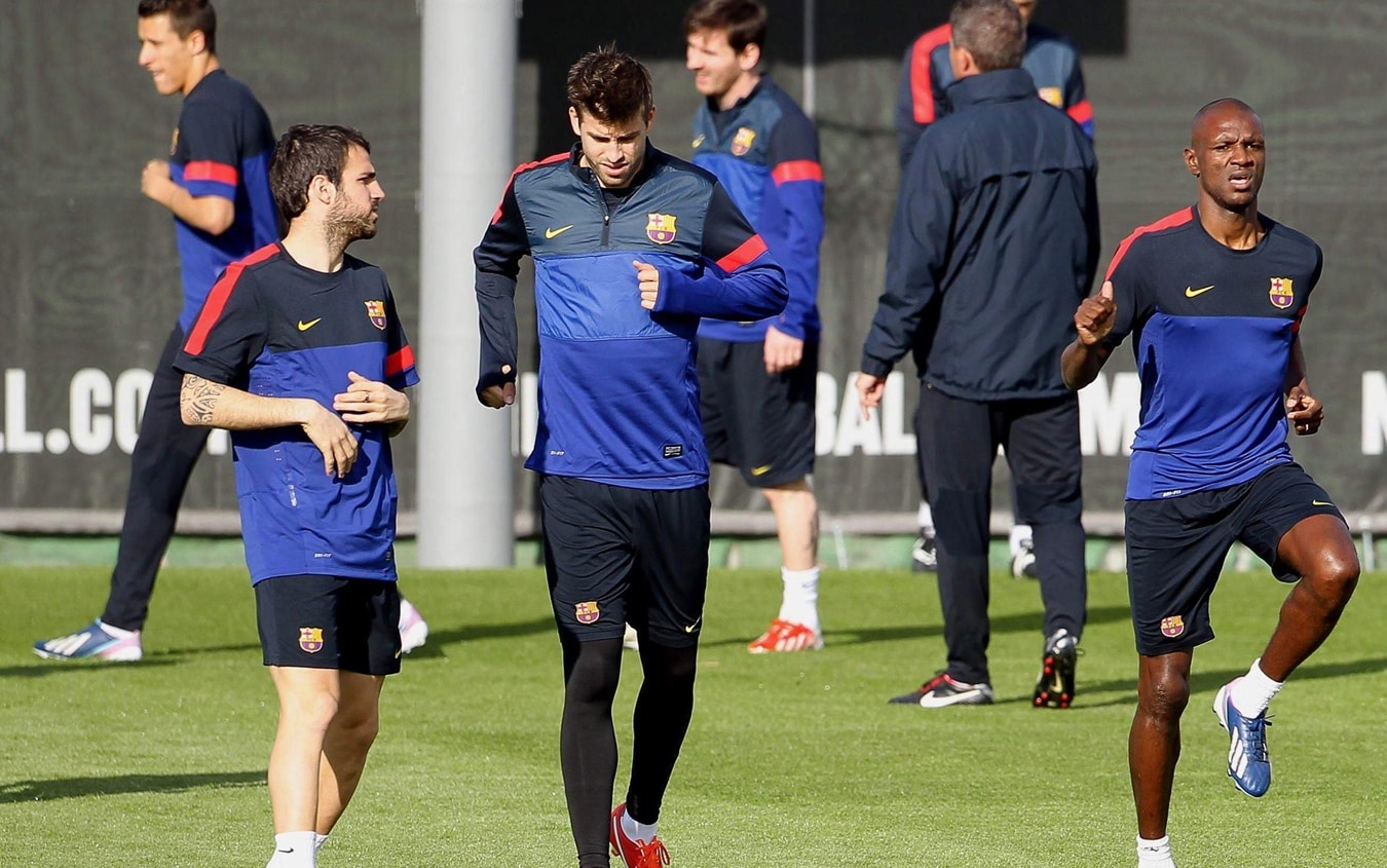 Cesc Fabregas e Gerard Piqué ai tempi del Barcellona Cesc Fabregas e Gerard Piqué ai tempi del Barcellona