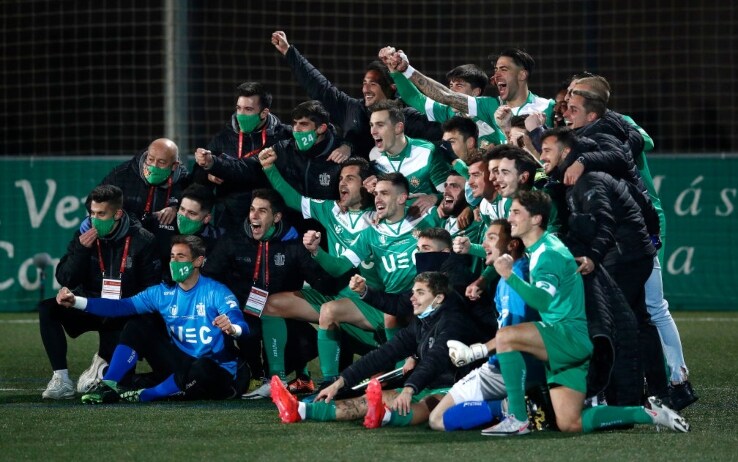 Il Cornelia in festa dopo aver battuto ed eliminato l'Atletico Madrid dalla Coppa del Re