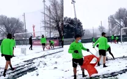 Il Toledo e la neve: allenarsi divertendosi. VIDEO