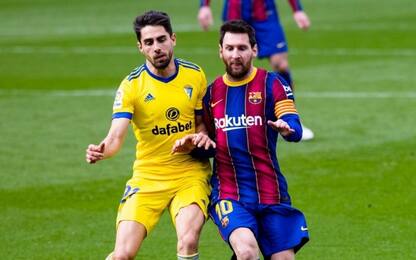 Barcellona, non basta Messi: 1-1 con il Cadice