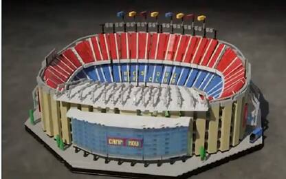 Barcellona, ecco il Camp Nou fatto di Lego