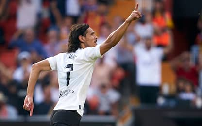 Valencia, Cavani a segno: gol dopo 297 giorni