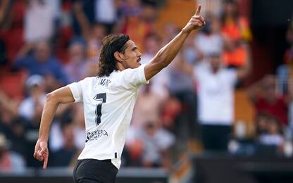 Valencia, Cavani a segno: gol dopo 297 giorni