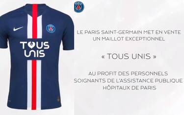 Psg, maglie in vendita per combattere il virus