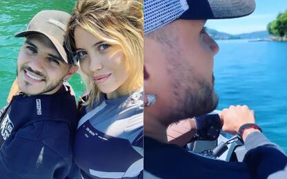 Icardi e Wanda, relax sul Lago di Como. VIDEO