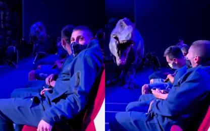 "Jurassic Psg": Messi e Verratti davanti al T-Rex